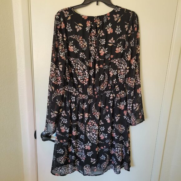 NWT Lovestitch Chelsea Mini Dress Black/Dusty Rose Sheer Large - Picture 4 of 11